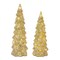 Melrose LED Lighted Glittered Christmas Tree Tabletop Decorations - 12" - Gold